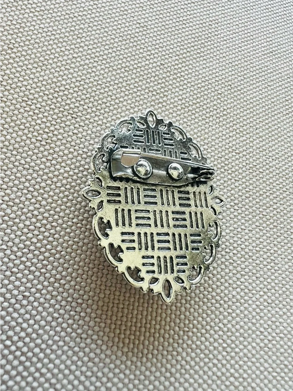 Ghost & Black Cat Cameo Brooch - 1950s Vibes